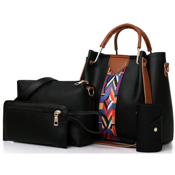 Túi đi làm màu Đen - Bộ Combo 4 túi/màu - Gồm 7 màu dễ chọn phối đồ hợp tuổi
