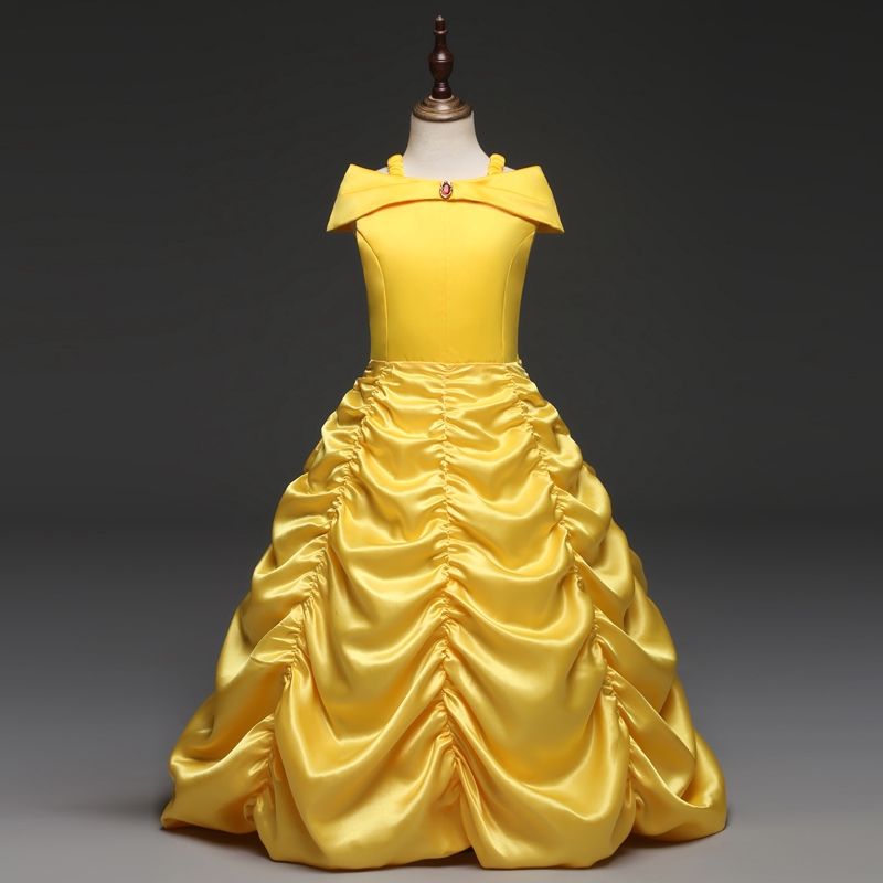 Đầm Hóa Trang Công Chúa Màu Vàng Cho Bé Gái