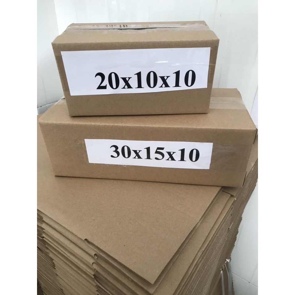 Thùng hộp carton bìa giấy đóng gói hàng kích thước 30x15x10 giá rẻ tận xưởng - Miễn Phí giao hàng
