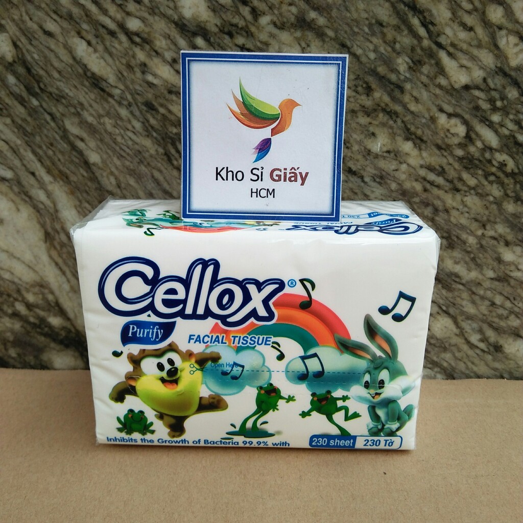 Khăn giấy rút Cellox 230 tờ 3 lớp - Giấy rút loại 1 [Mẫu mới]