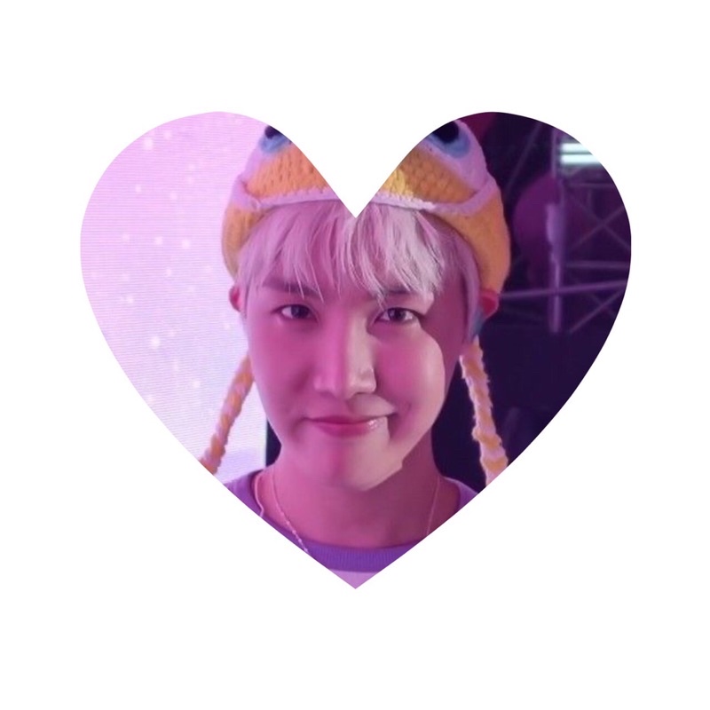 set 16 sticker trái tim Jhope BTS dễ thương