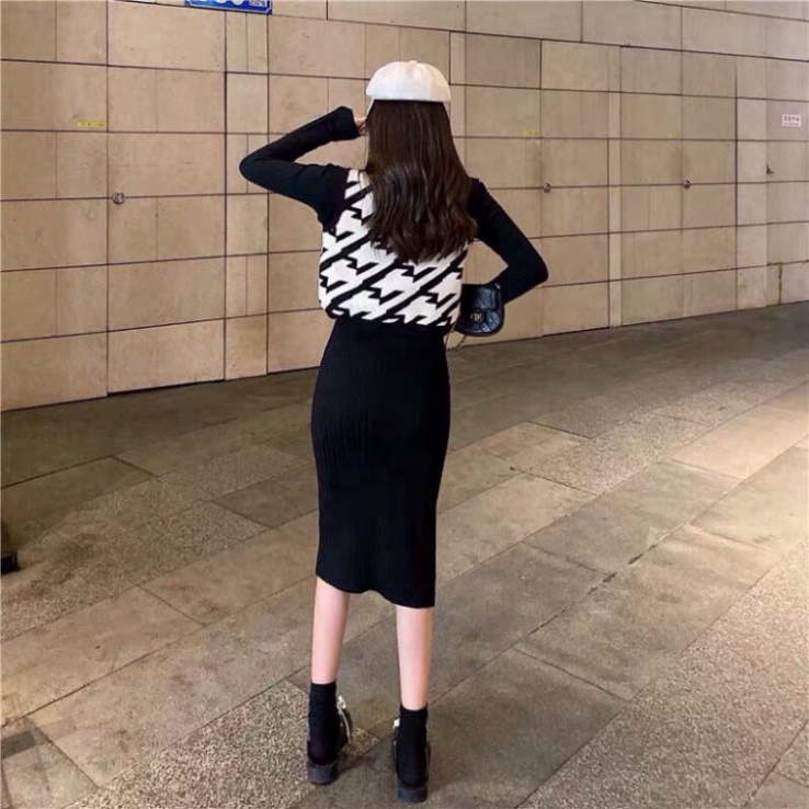 Gile Len Nữ Thời Trang, Áo Len Hàn Quốc Kiểu Dáng Gile Hàng Quảng Châu Chất Đẹp | BigBuy360 - bigbuy360.vn