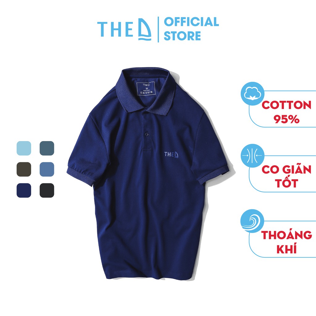 Áo Polo Nam Cotton The D Dáng Regular- Vải Cá Sấu Dệt Kim Cương, Mềm Mịn, Thoáng Mát, Thấm Hút Tốt S02