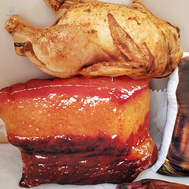 Gối Ôm Mềm Mại Hình Búp Bê Thức Ăn Có Thể Tháo Rời Và Giặt Sạch Cho Phòng Khách / Phòng Ngủ