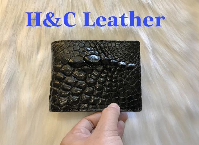 Ví nam da cá sấu thật kiểu ví ngang