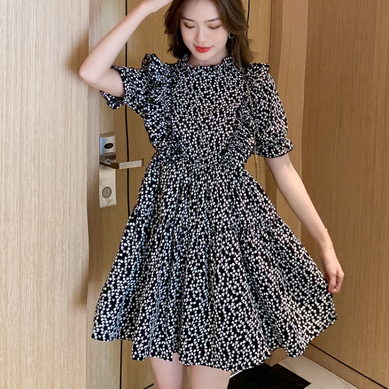 Đầm Hoa Lưng Cao Dáng Ôm Thời Trang Mùa Hè Xinh Xắn Cho Nữ