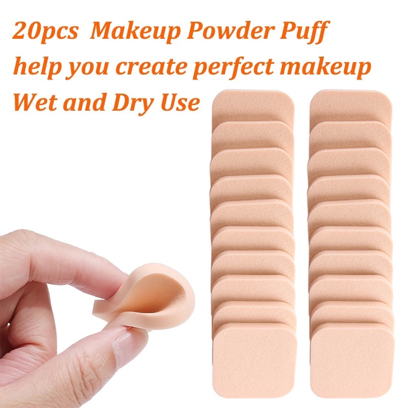 Set 20 Miếng Mút Trang Điểm Hình Vuông Dùng Cho Nữ