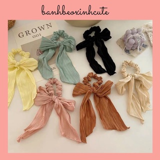 Dây cột nơ scrunchies kate vintage