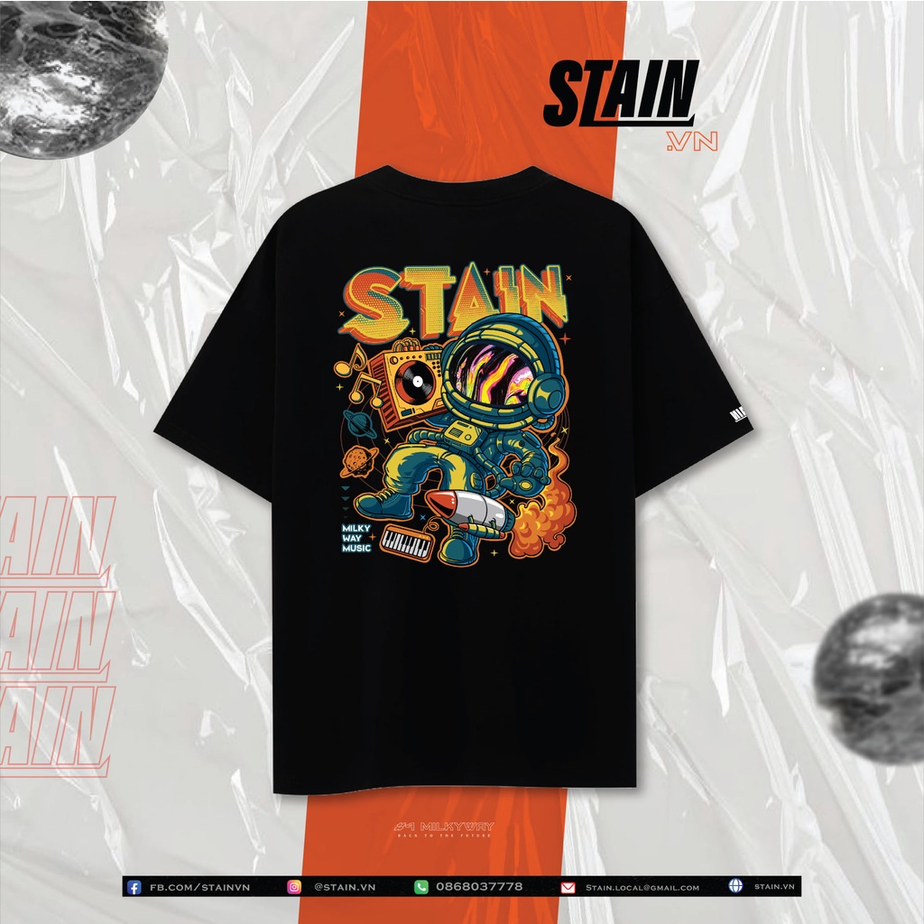 Áo phông STAIN unisex 100% cotton: Milky Way