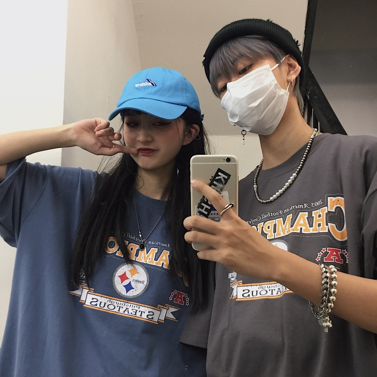  ins original Korean women round short price and simple Real trend retro t-shirt sleeve style couple letter men relaxed casual all South | BigBuy360 - bigbuy360.vn