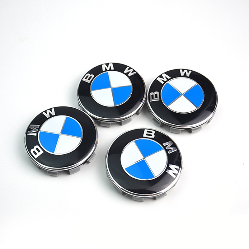 Set 4 nắp đậy trục bánh xe hơi 68mm trang trí cho Bmw X1 X3 X5 X6 M3 M5 M6 E36 E39 E46 E60 E90 E91