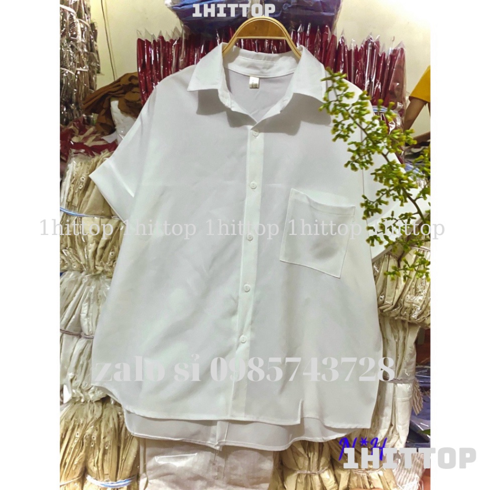 Áo kiểu nữ , Áo sơ mi xẻ cúc lưng cách điệu phong cách Hàn Quốc A238 1hittop