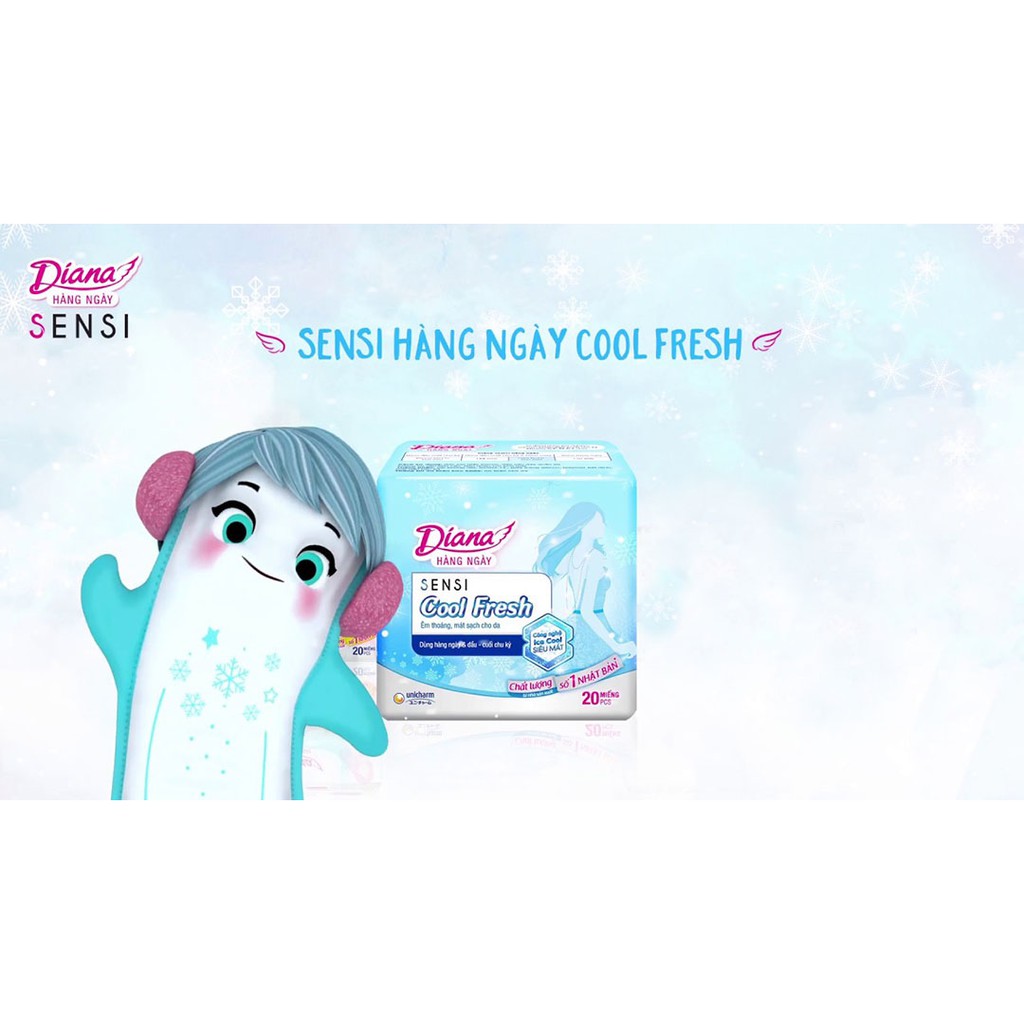 Băng Vệ Sinh Diana Hàng Ngày Sensi Cool Fresh 20Miếng