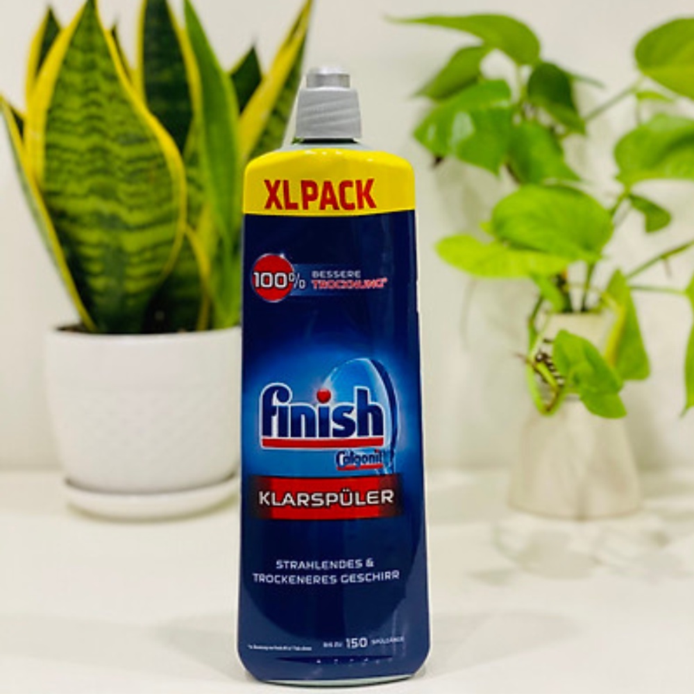 Combo rửa bát Finish All in one 100 viên + Bóng finish 800ml + Muối Finish 1,5kg dùng cho máy rửa bát máy rửa chén.