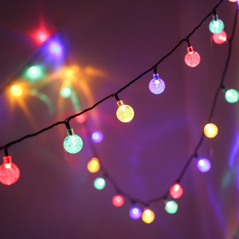 Dây Đèn Led Xài Điện Đèn Led Bóng Tròn Cherry Ball Pha Lê Trang Trí Quấn Cây Decor  Lễ Tết Tiệc Noel Halloween