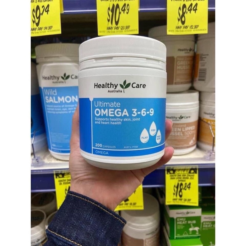 Viên Omega 369 Healthy Care Úc 200viên