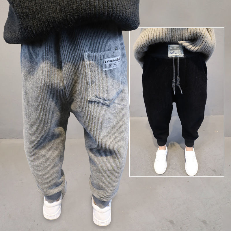 Casual Loose Velvet Baby Boy Pants Loose Corduroy Children Pants