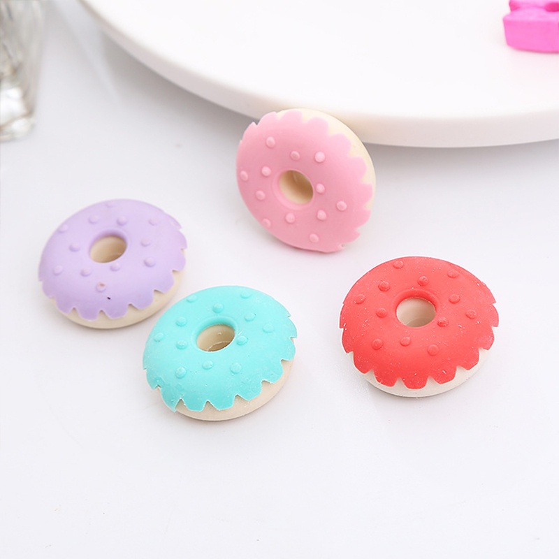 Cục Tẩy Hình Bánh Donut / Kem / Thức Ăn Mini Dễ Thương Vui Nhộn Dành Cho Bé Gái