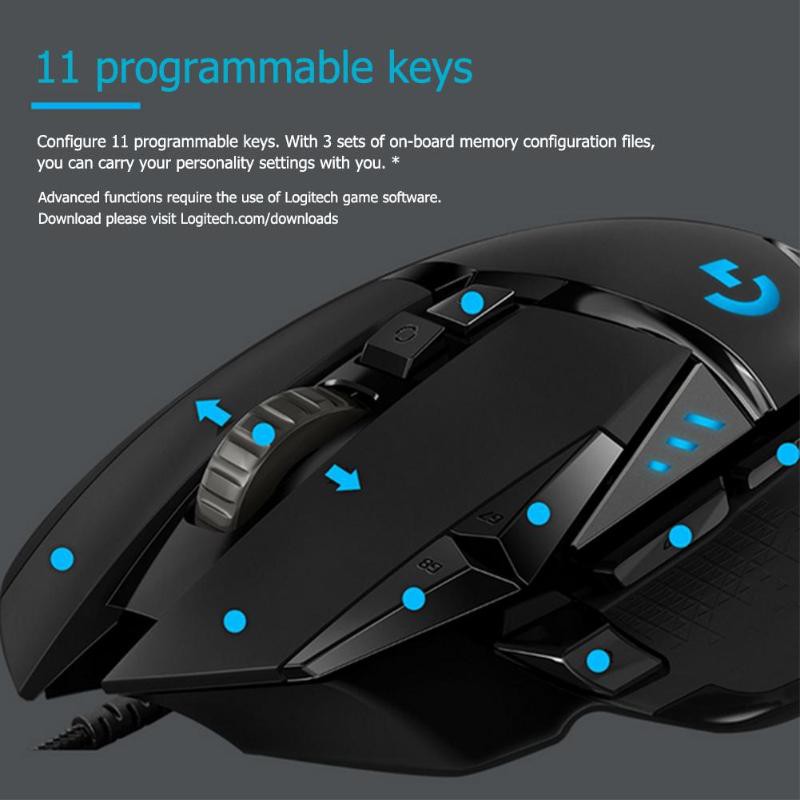 Chuột Game Có Dây Logitech G502 Hero - Chính Hãng