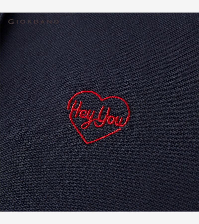 Đầm GIORDANO 05461487 cổ polo thêu hình hoa sen thời trang cho nữ  | BigBuy360 - bigbuy360.vn