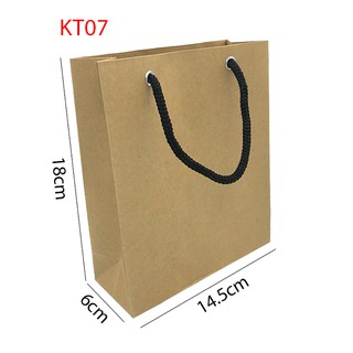Combo 50 Túi giấy kraft trơn KT07 đựng mỹ phẩm siêu xinh