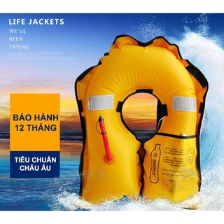 Áo phao tự thổi model j8 cao cấp đã gồm chai khí