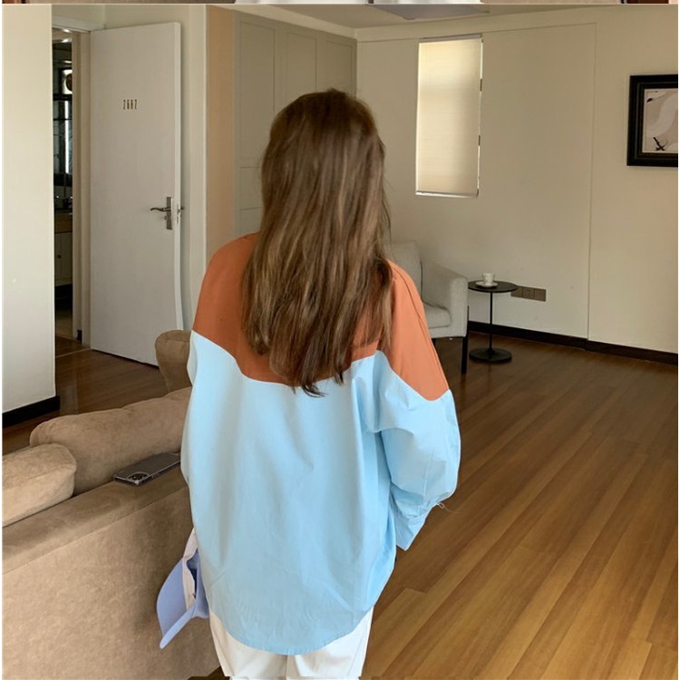 Áo Sơ Mi Nữ Dài Tay Dáng Rộng Thiết Kế Cá Tính