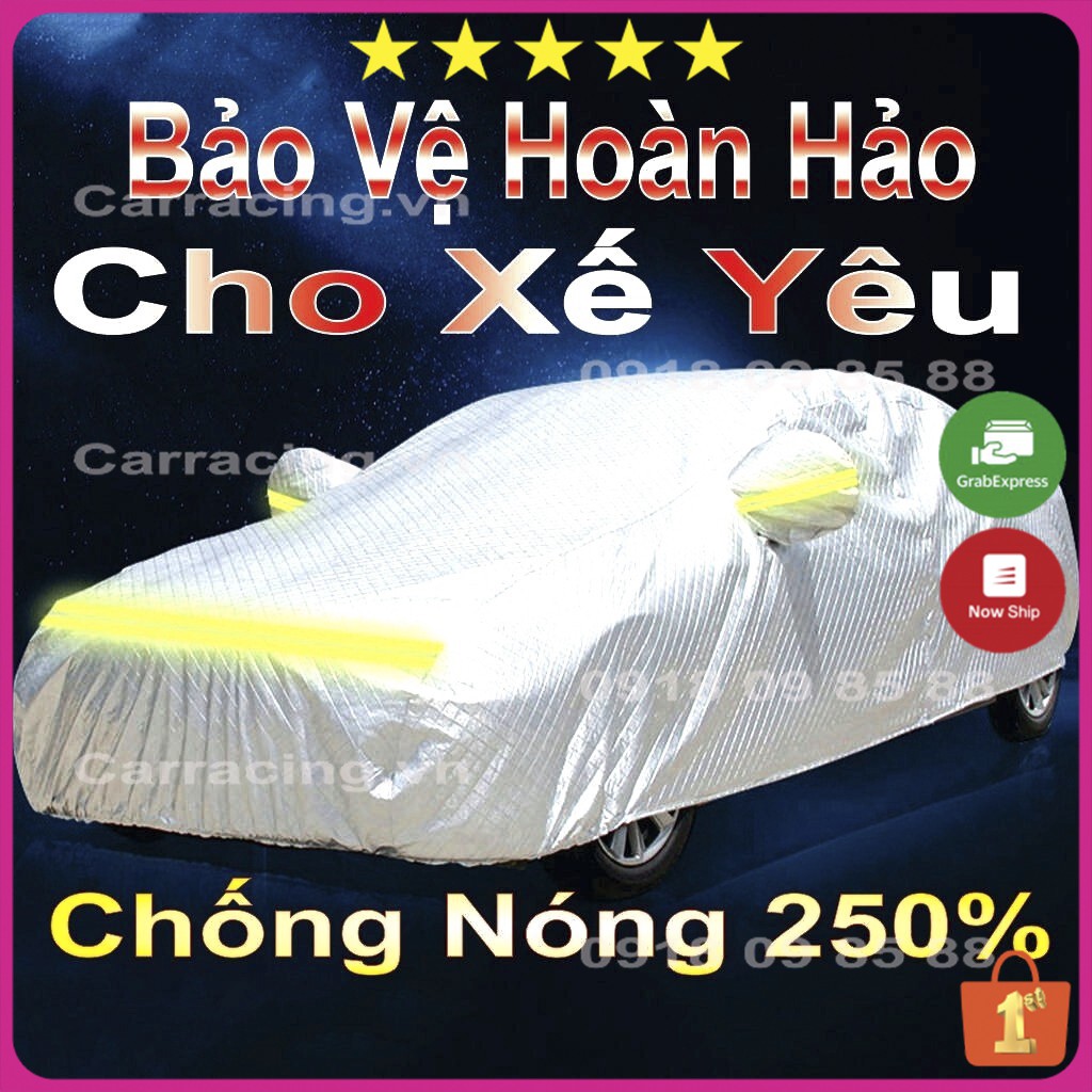 Bạt phủ ô tô CARRACING VA02 Bạt phủ xe ô tô 3 lớp cao cấp 🌦️chống nắng mưa bụi bẩn🌦️ 4 chỗ , 5 chỗ , 7 chỗ , bán tải