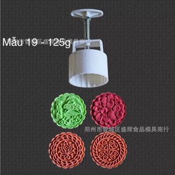Khuôn trung thu lò xo 4 mặt 125g mẫu 19