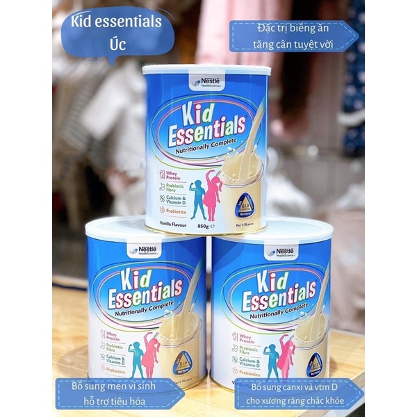 [Mẫu mới] Sữa Kid Essentials hàng nội địa Úc cho bé -850g date 2023