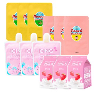 Combo 12 Mặt Nạ giấy dưỡng ẩm trắng mịn A'pieu Fresh Fruit Sheet Mask