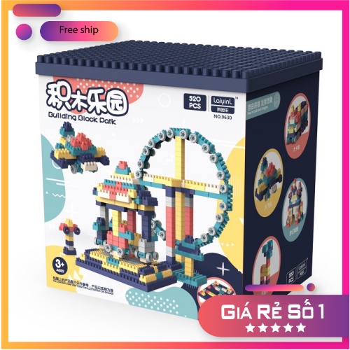 Bộ lego lắp ráp 520 chi tiết - Đồ chơi lắp ghép phát triển trẻ trí tuệ