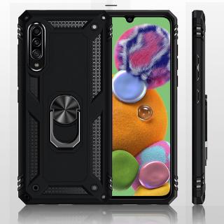 Ốp điện thoại kiểu giáp chống sốc có nhẫn đỡ cho Samsung Galaxy A90 5G/ Giá đỡ điện thoại gắn trên xe hơi nam châm