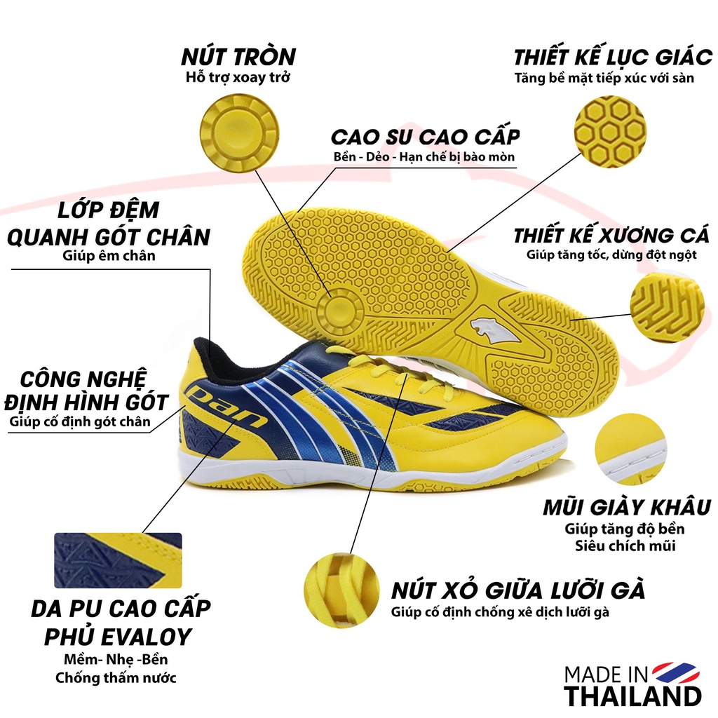 Giày bóng đá đế bằng sân futsal Pan Thailand Patriot IC