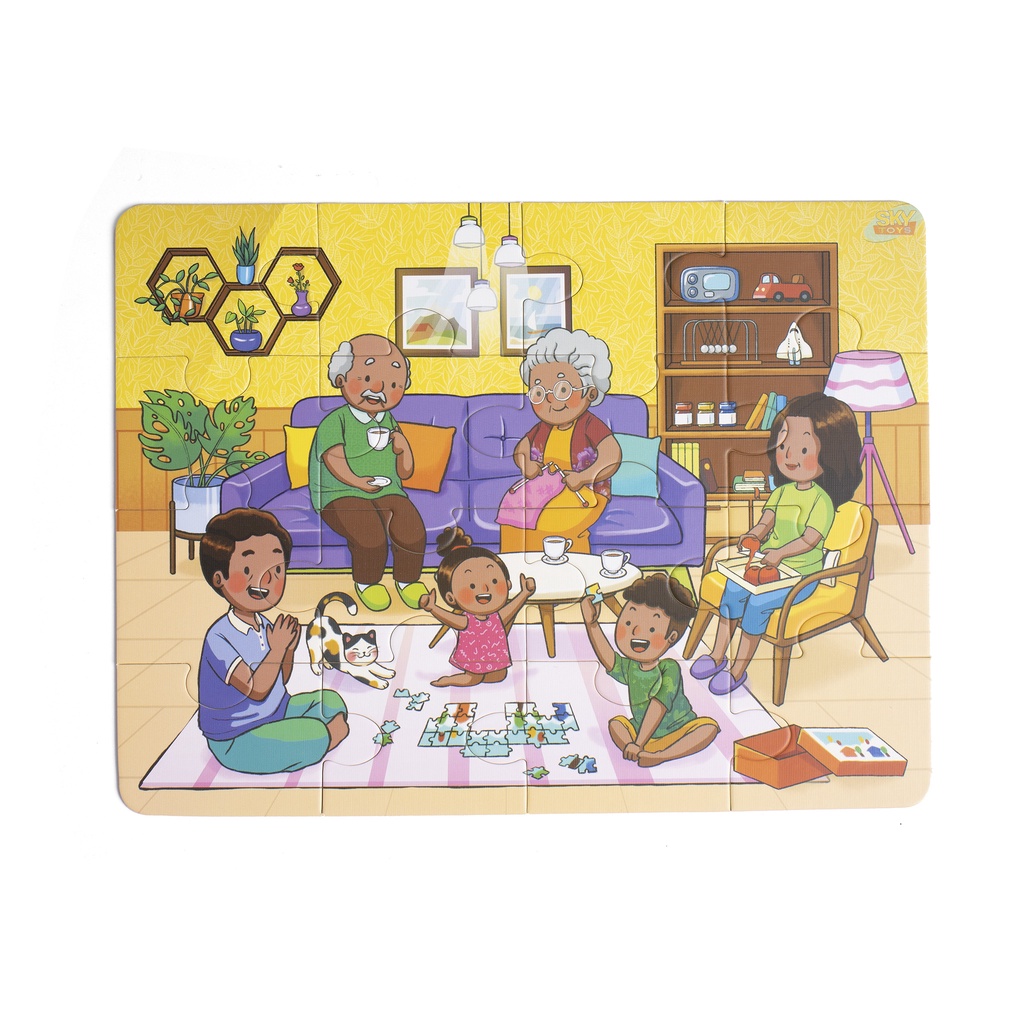 Bộ xếp hình thông minh, đồ chơi giáo dục lắp ghép puzzzle giúp bé phát triển tư duy, trí tưởng tượng