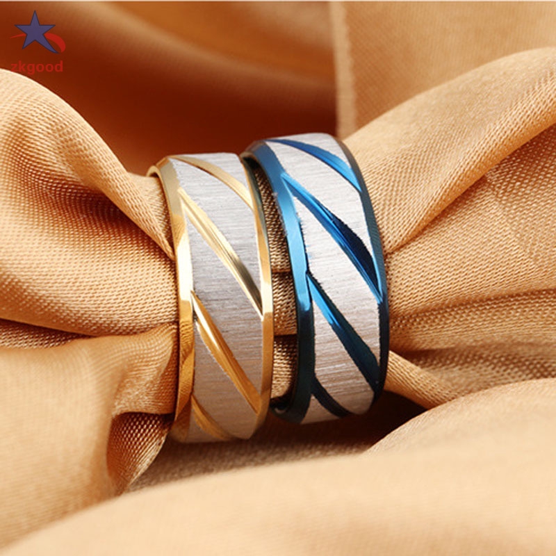 Nhẫn thép titan bề mặt đánh bóng thời trang cho nam