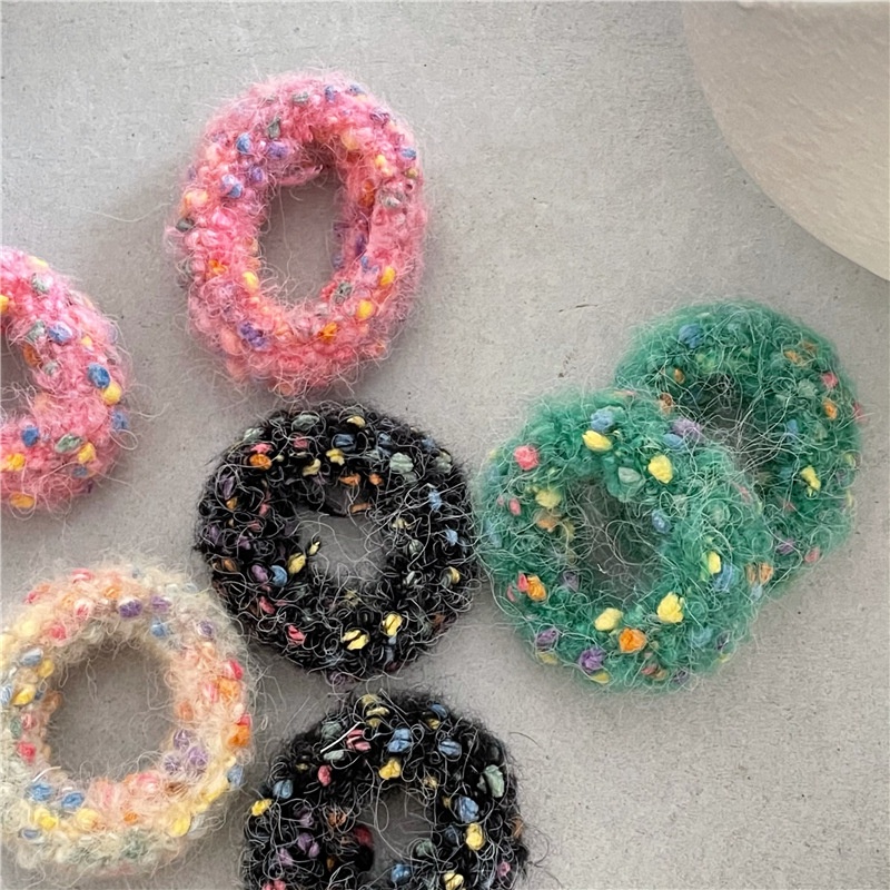 Dây Cột Tóc Len Dày Dặn Thời Trang Thu Đông Xinh Xắn Cho Nữ