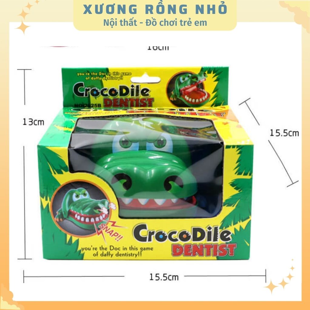 Cá sấu cắn tay loại to cho bé - đồ chơi khám râng cá sấu giải trí vui nhộn - Xương Rồng Nhỏ