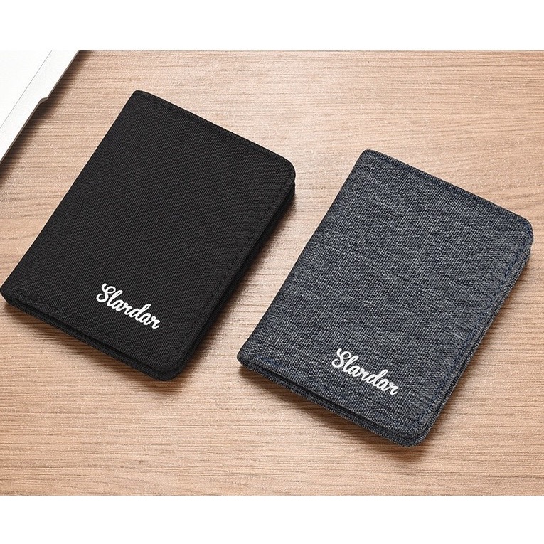 Ví Nam Dáng Đứng Slordar Chất Canvas Bền Bỉ Mềm Nhỏ Gọn Nhiều Ngăn 572 Cao Cấp Cực Đẹp - Hazo