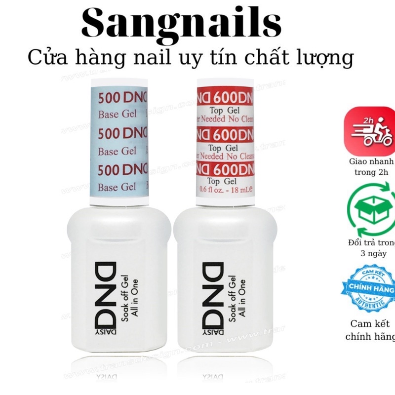 Liên kết base top DND chai 15ml hàng chuẩn USA- Hàng chính hãng chuyên dụng ngành nails