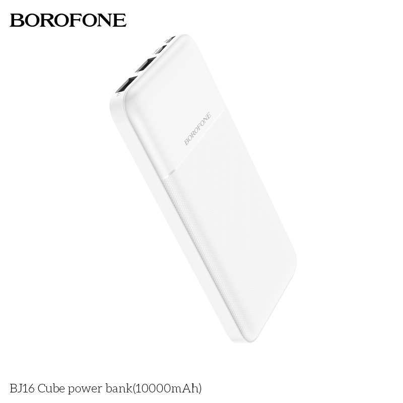 Pin sạc dự phòng 10000mAh BOROPHONE BJ16 có đèn báo pin, 2 cổng ra 2A - Chính hãng