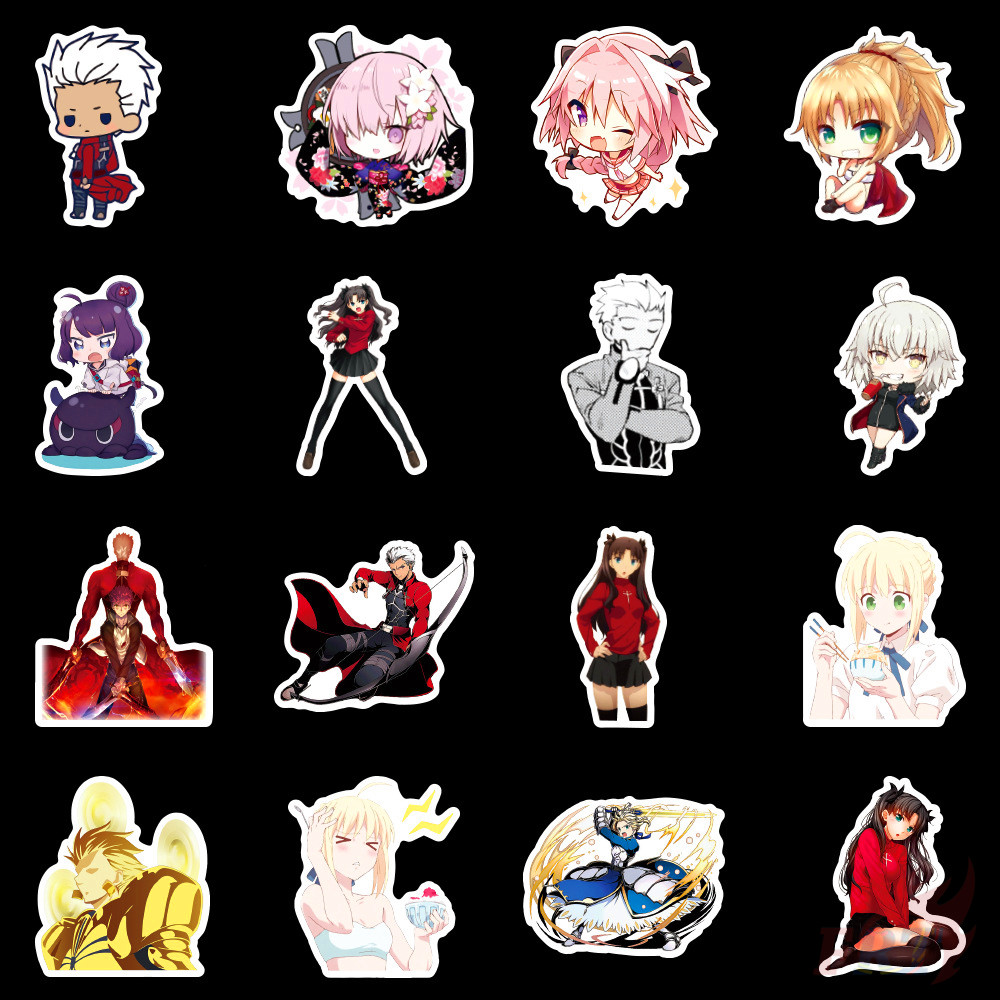 ❉ Fate / Stay Night Series 01 Stickers ❉ 50Pcs/Set Anime Waterproof DIY Fashion Decals Doodle Stickers