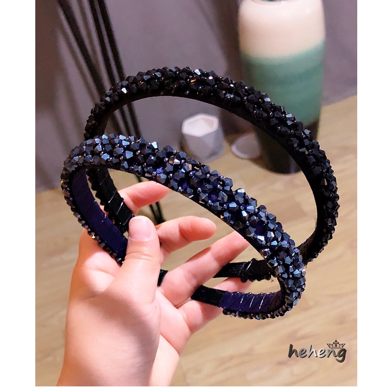 Băng Đô Cài Tóc Đính Hạt Pha Lê 4 Hàng 4 Hàng Thủ Công Ngọt Ngào Cho Nữ