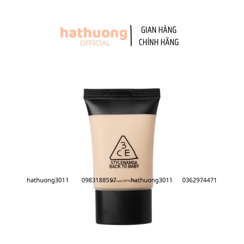 Kem Nền 3CE Back To Baby BB Cream SPF 35+++