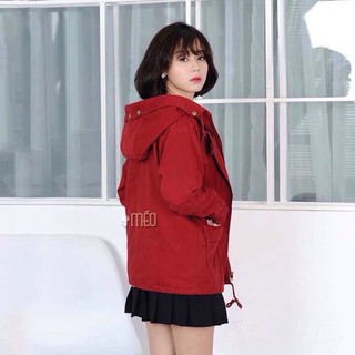 Áo khoác kaki nút đồng