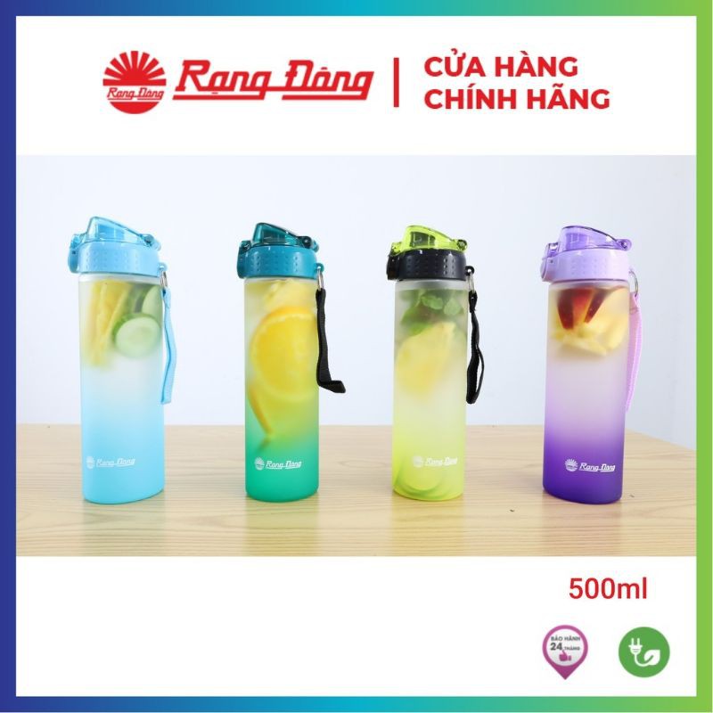 [CHÍNH HÃNG] Bình nước RẠNG ĐÔNG cầm tay 500ml nhựa PC/PP