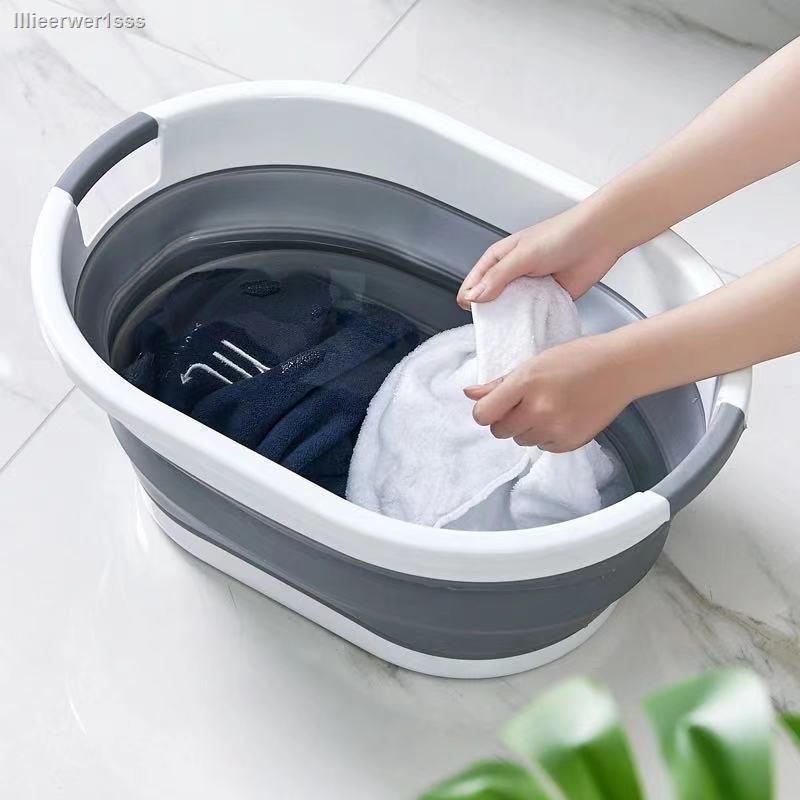 Thau giặt đồ cỡ lớn bằng nhựa dày dặn có thể gấp gọn tiện dụng