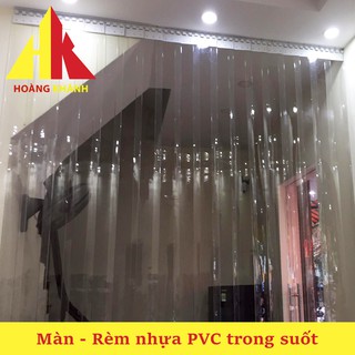 Rèm nhựa PVC trượt dồn xoay lật HOANGKHANH PRODUCT độ dày 1,5mm  - Rèm ngăn lạnh điều hòa, ngăn bụi, chống côn trùng