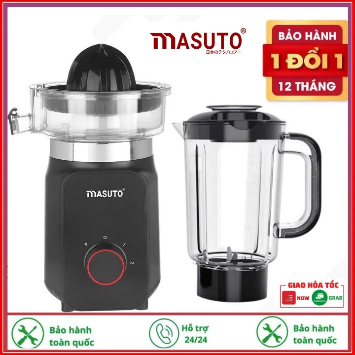 Máy xay sinh tố đa năng Masuto 2 cối say vắt cam đồng thời siêu nhanh nhuyễn chỉ 10s-Bảo hành 12 tháng