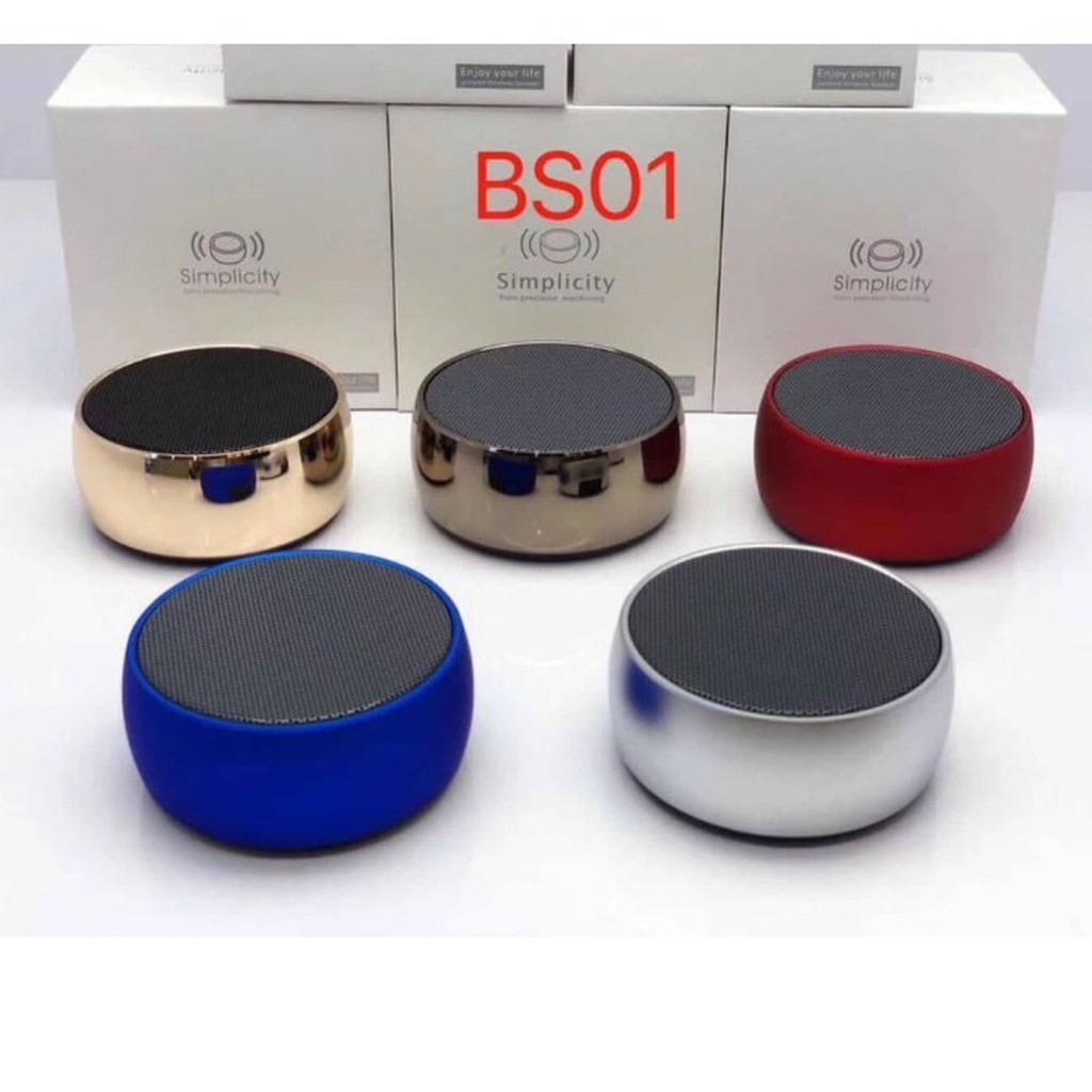 Loa Bluetooth Mini BS01 -  Bass Hay, Thiết kế sang trọng, Nhỏ gọn, Tiện lợi, Hỗ trợ Thẻ Nhớ